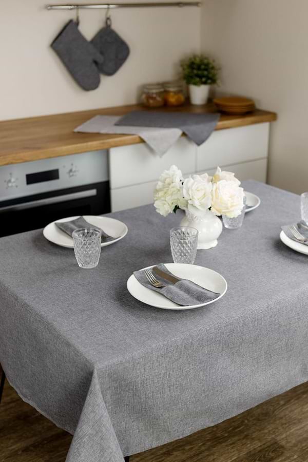 Фото - Скатерть прямоугольная Прованс Graphite 136х180 см (038666)