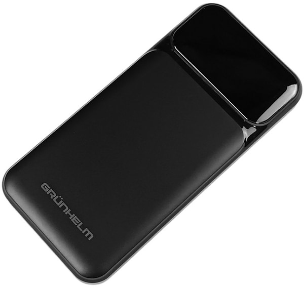 Фото - Батарея мобільна Grunhelm 10.000 mAh Black швидка зарядка 22.5W (GP-10BQC)