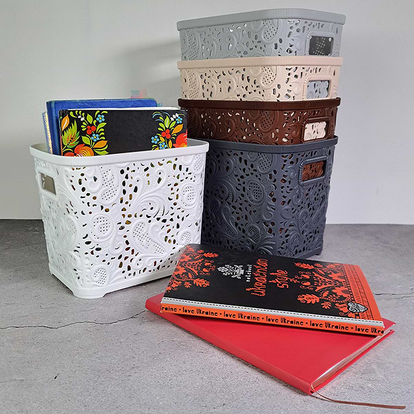 Фото - Короб для хранения Gusto Ажур 3.5л в ассортименте (GT-3-5)