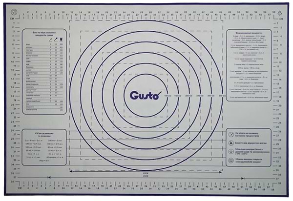 Фото - Коврик для выпечки Gusto GT-4565-2 45х65 см (сиреневый)