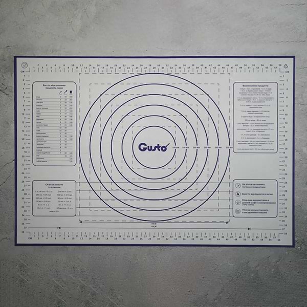 Фото - Коврик для выпечки Gusto GT-4565-2 45х65 см (сиреневый)