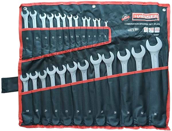 Фото - Набір комбінованих ключів Haisser 25 шт. (48487)