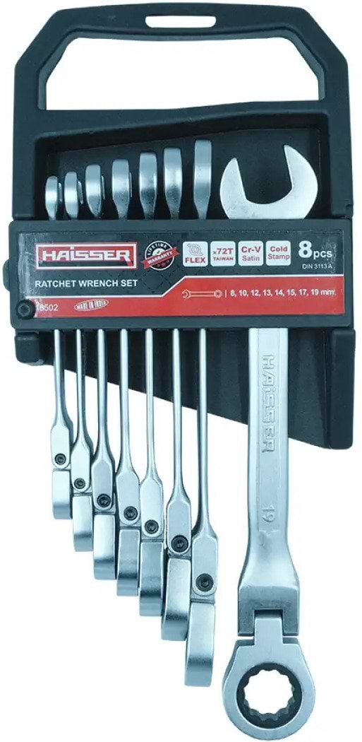 Фото - Набір комбінованих ключів Haisser 8 шт. (48502)