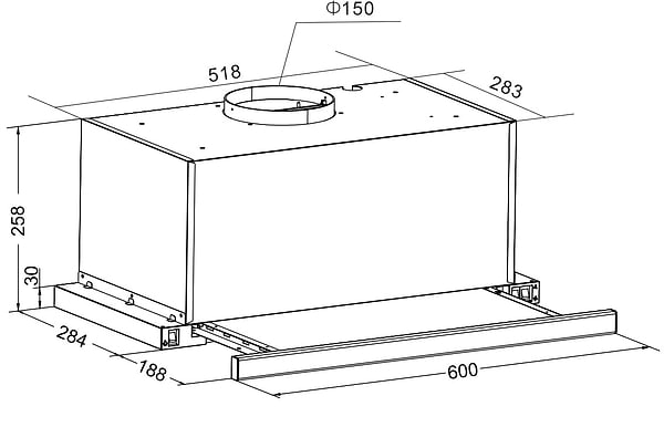 Фото - Витяжка вбудована Hansa OTP6241IH