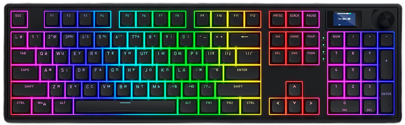 Клавіатура бездротова ігрова Hator Skyfall 100 PRO wireless black (HTK4101UA)