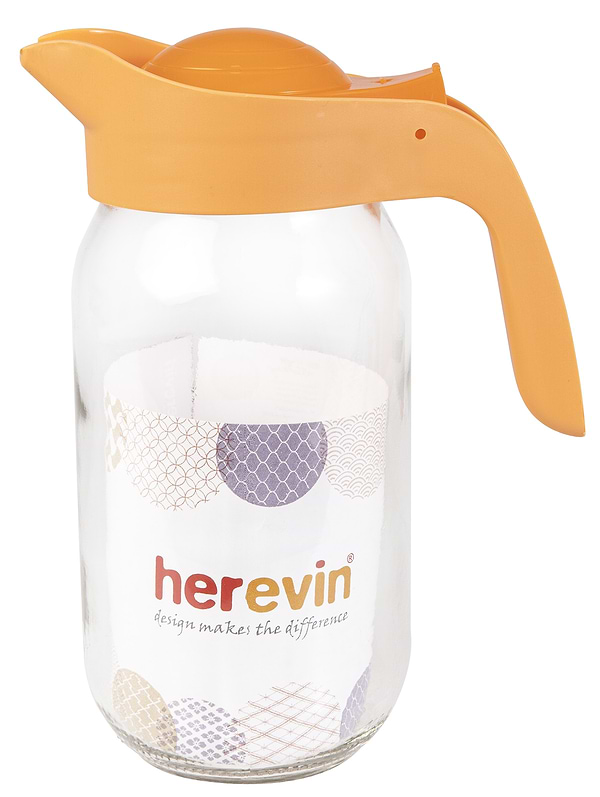Фото - Глечик Herevin з дозатором та тримачем 1 л в асортименті (111271-150)