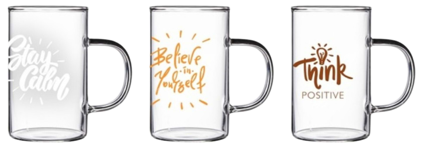 Набор чашек Herevin POSITIVE PRINT 3x200 мл (180001-007)