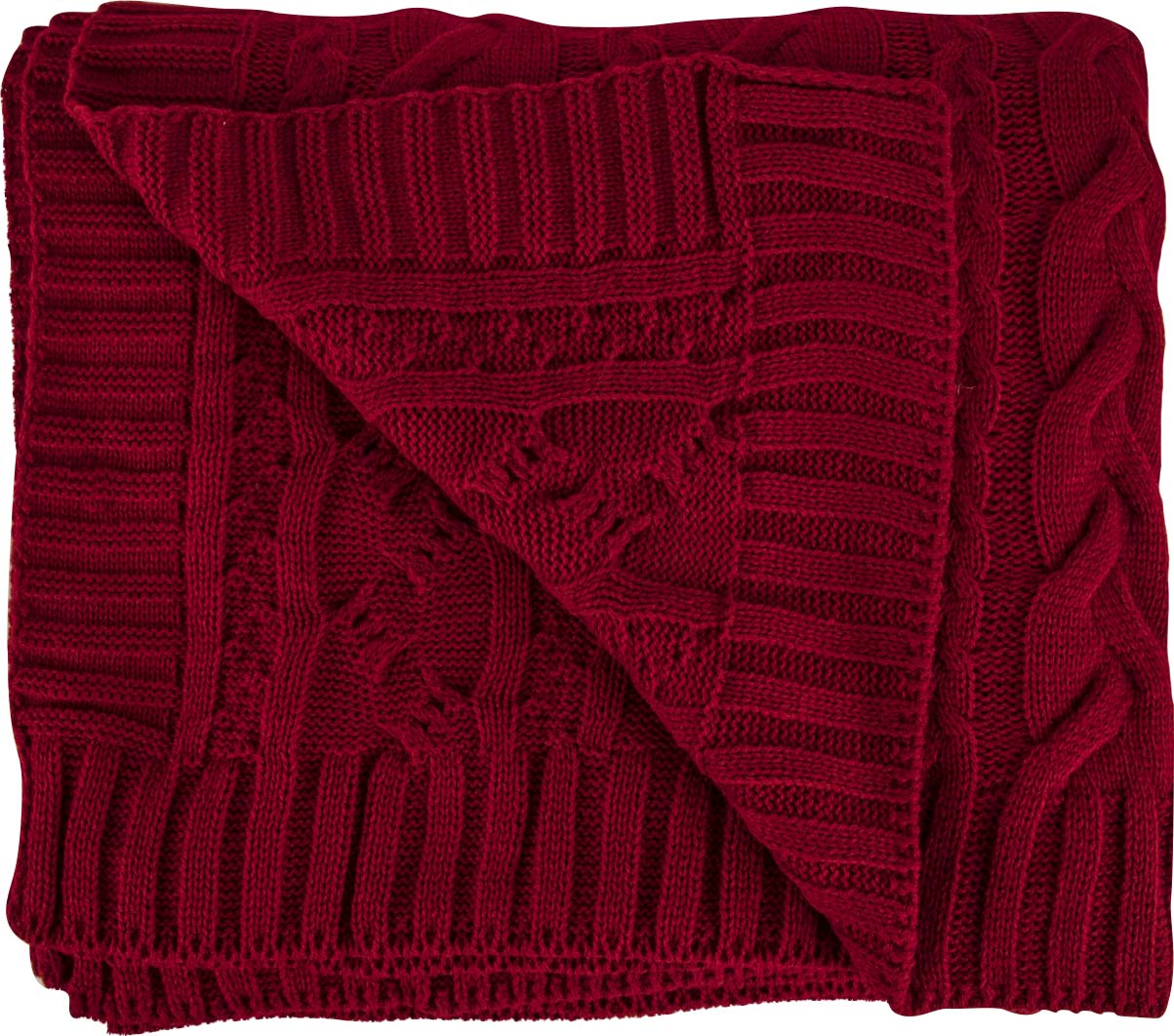 Фото - Плед полуторный Прованс Hit Kosa-01 красный 130х170 (030172)