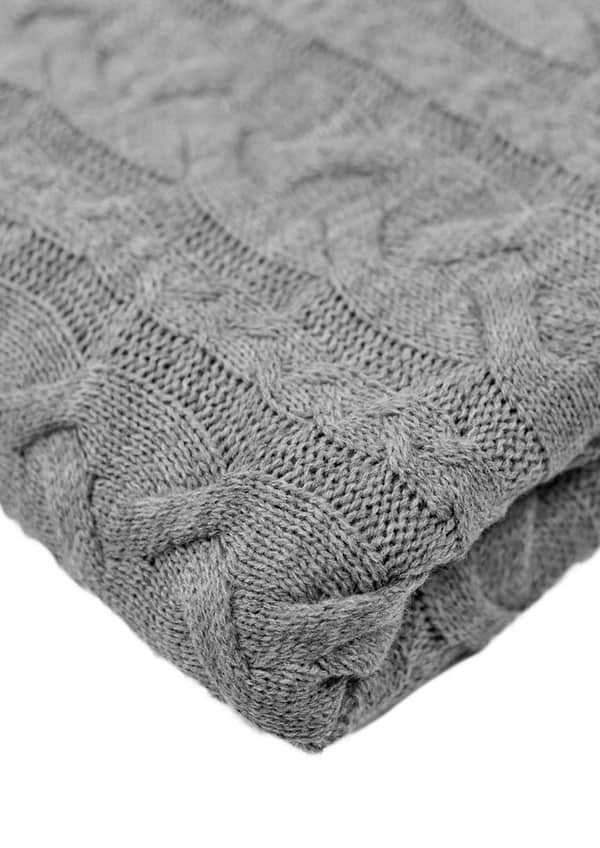 Фото - Плед полуторний Прованс Hit Kosa сірий 130х170 см (033721)