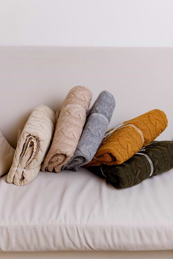 Фото - Плед полуторний Прованс Hit Kosa Охра 130х170 см (037558)