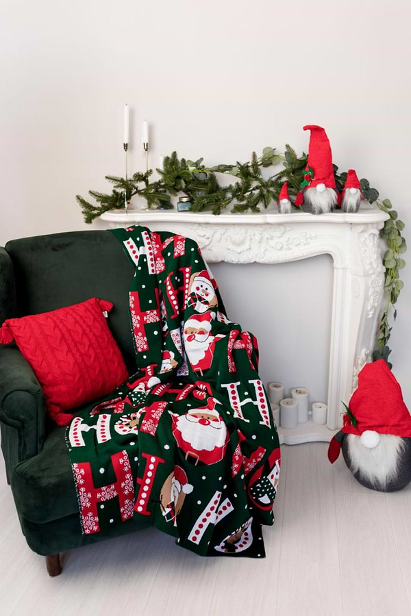 Фото - Плед полуторный Прованс вязаный Ho-Ho-Ho 130х170 см (034485)