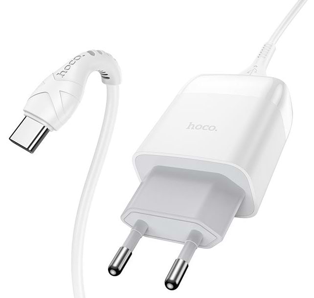 Купити Мережевий зарядний пристрій HOCO C72Q QC3.0 charger set(Type-C) 18W White (6931474732552) - Фото 1 Мережевий зарядний пристрій HOCO C72Q QC3.0 charger set(Type-C) 18W White (6931474732552) - Фото 1