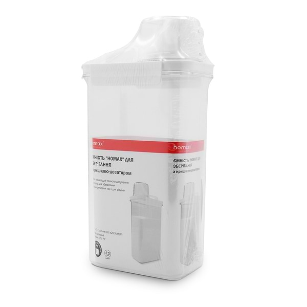Фото - Емкость для хранения Homax с крышкой-дозатором, 2300 мл 15х10.5х29.5 см (BR-21)