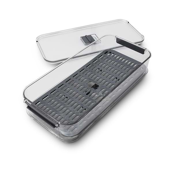 Фото - Ємність для зберігання Homax з вентиляційним отвором, піддоном для для свіжості продуктів харчування, 2.8 л 35.6х16.3х7.9 см (BR-05)