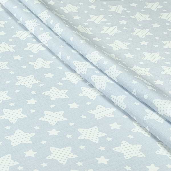 Фото - Комплект постельного белья Home Line Звезды в горох св.голубой/Паркет св.голубой (183206)