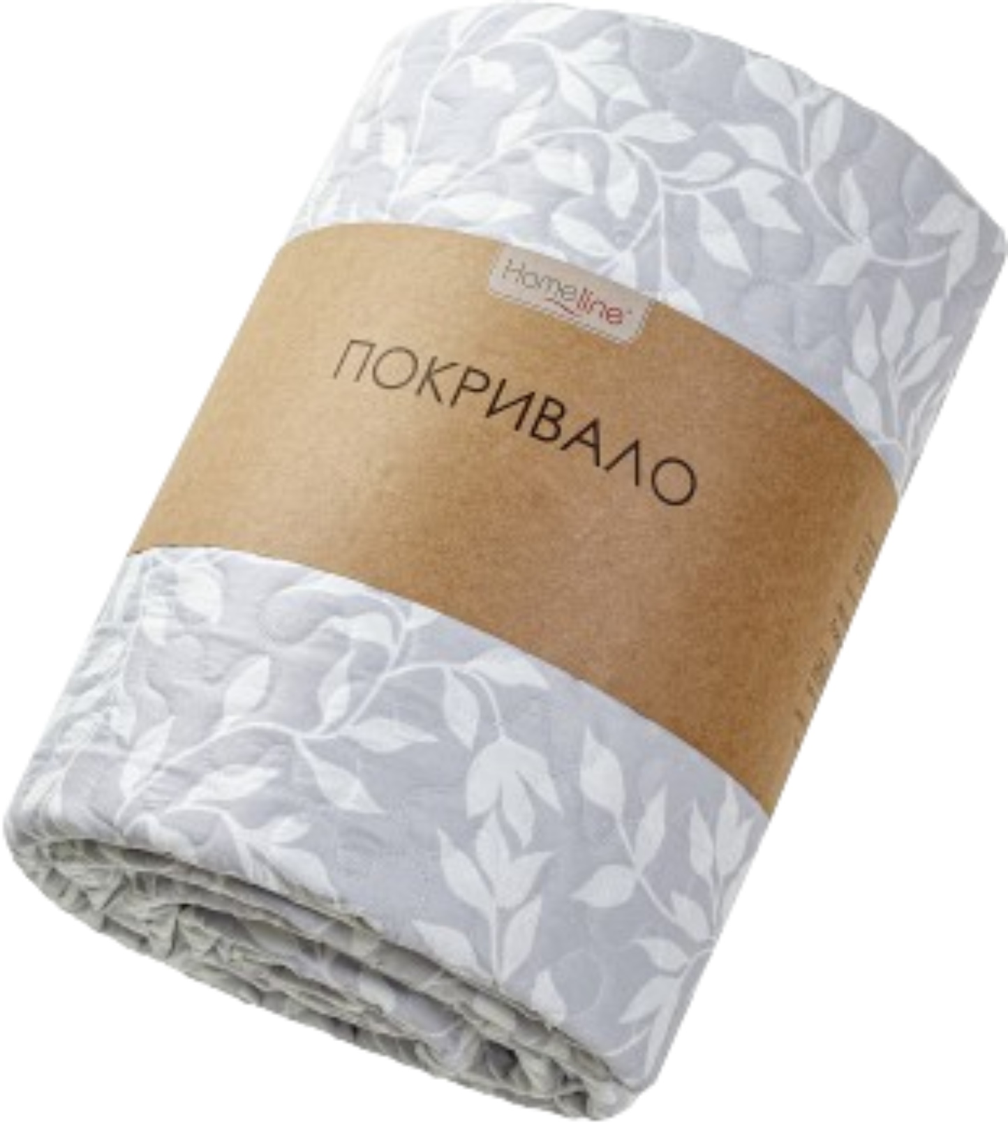 Покривало двоспальне Home Line 160Х210 m49756 Білі гілочки на сірому (178340) - Фото 1