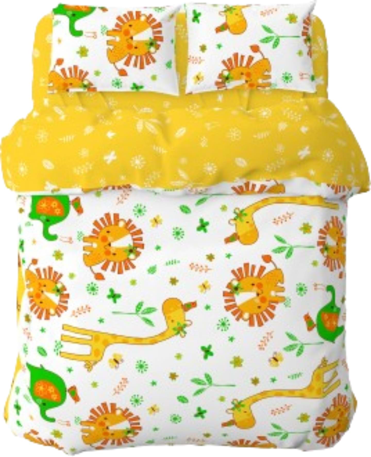 Комплект постільної білизни дитячий Home Line Мадагаскар жовтий/зелений (163009)