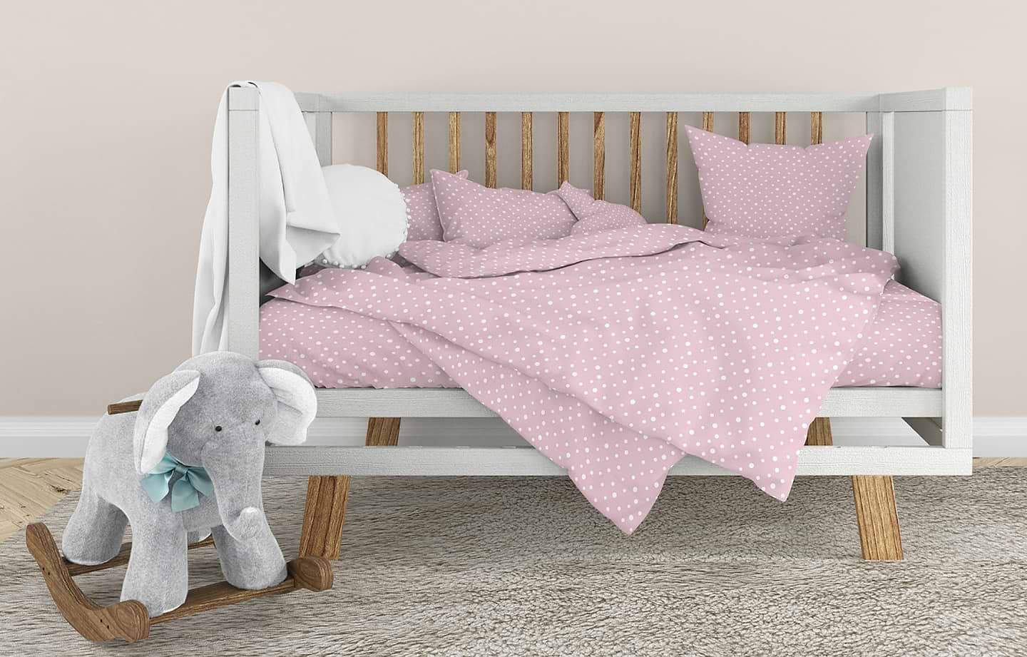 Комплект постельного белья детский Home Line Горох розовый (181498)