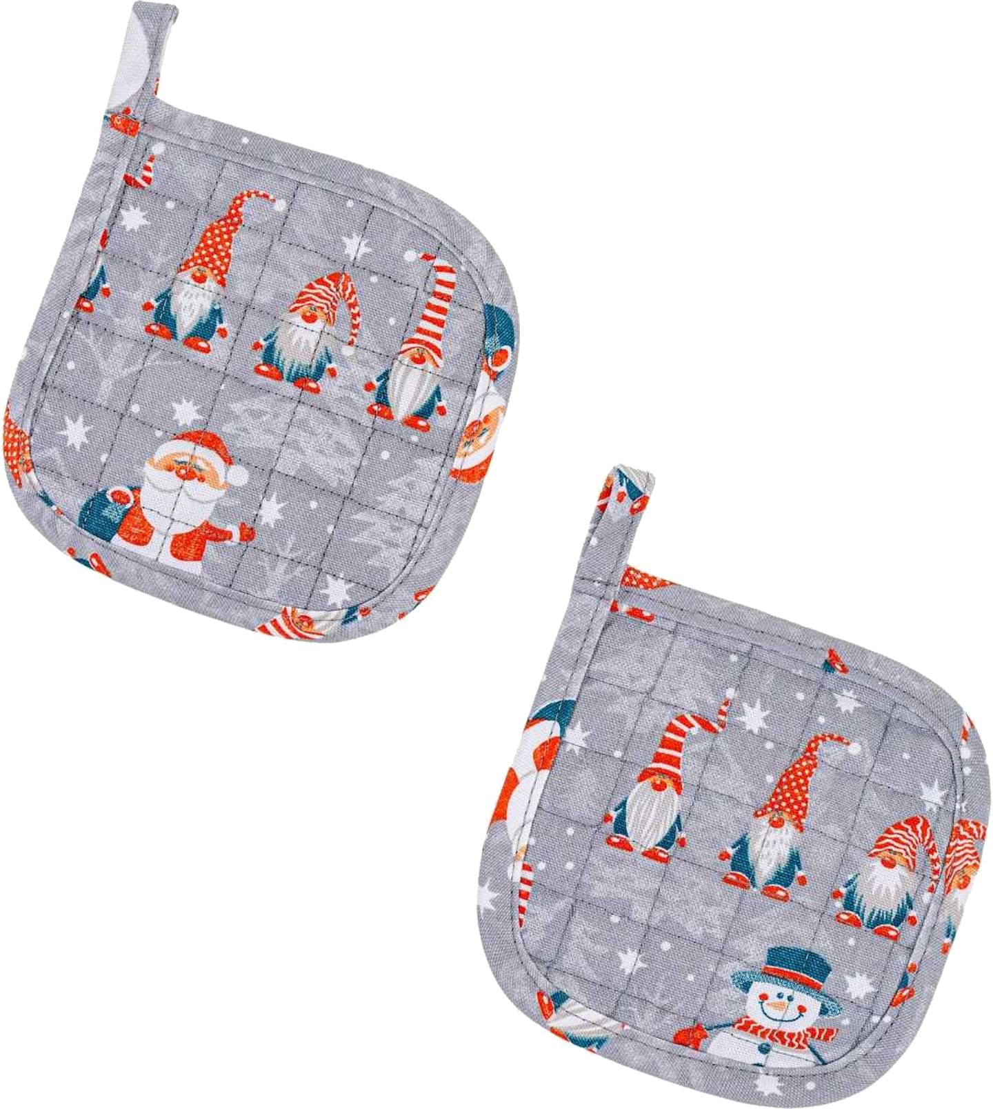 Набор прихваток Home Line Гномики серый 2 шт. (176801) - Фото 1