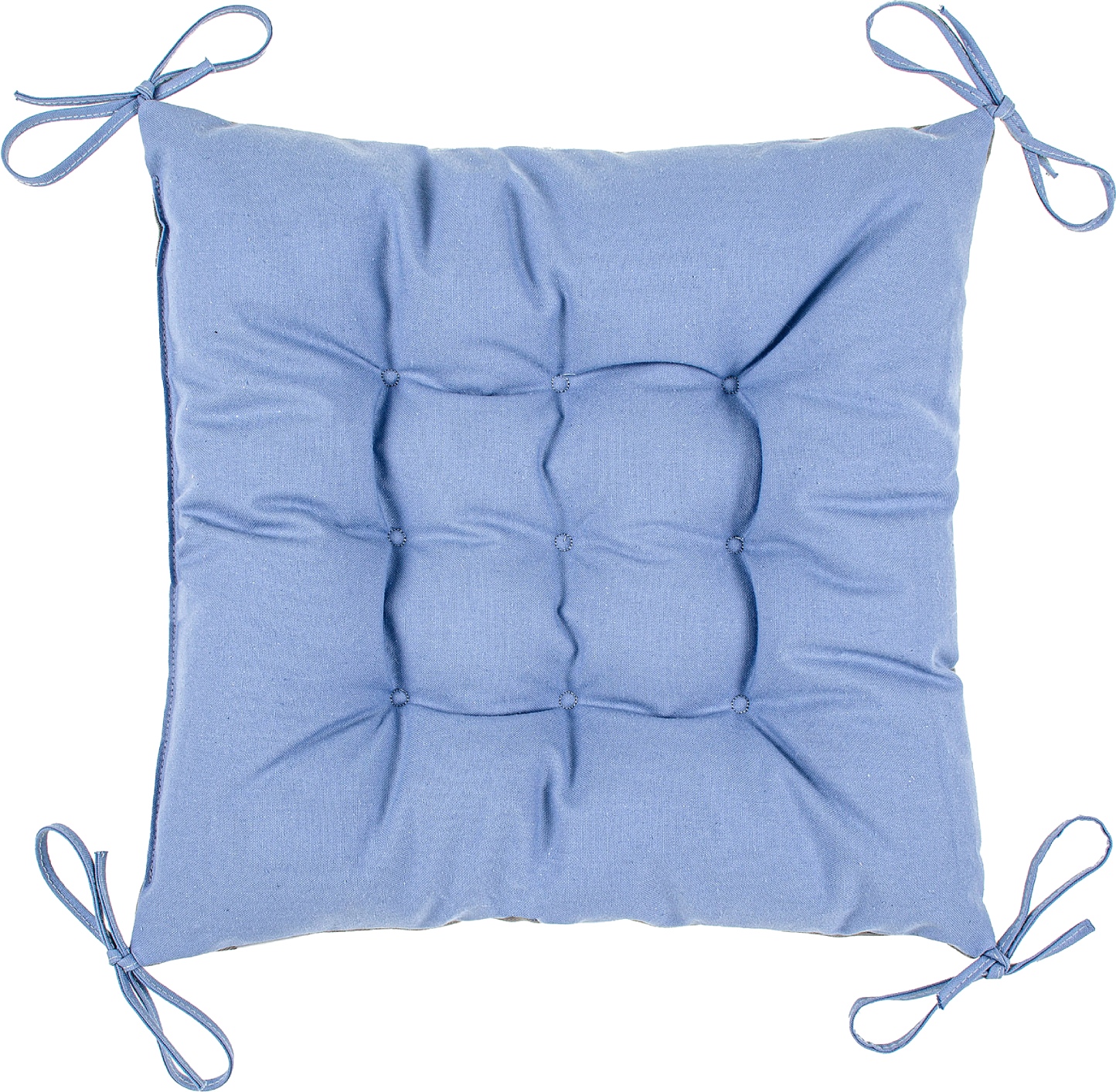 Подушка для стільця Home Line 40Х40 Полупанама денім+грета сіра (180144)