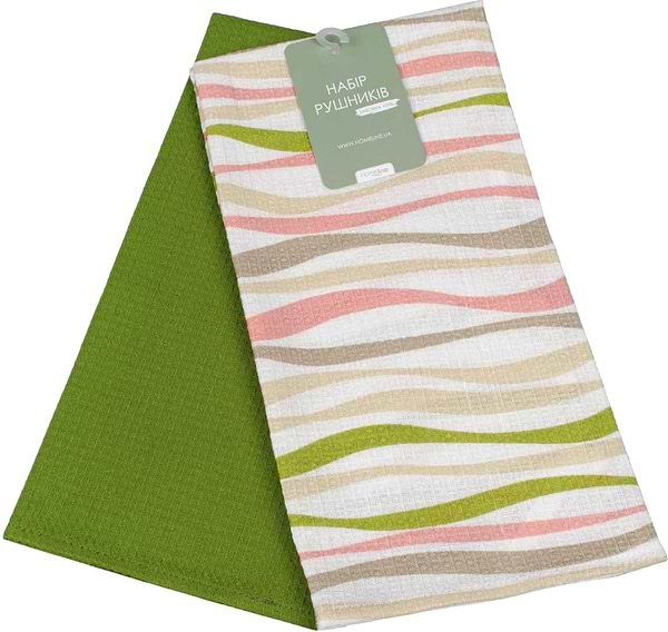 Фото - Набір рушників Home Line 45Х60 Хвиля салатовий 2 шт. (166267)