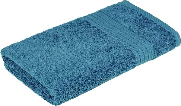 Фото - Рушник для обличчя Home Line махрове бордюр синій 50х90 см (181781)