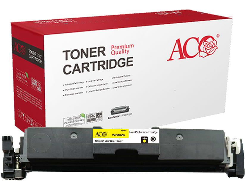 Картридж для лазерных принтеров/МФУ ACO аналог HP W2302A (HP 230A) для HP Color LaserJet Pro 4203 MFP 4303 Yellow без чипа (ACO-W2302ANC)