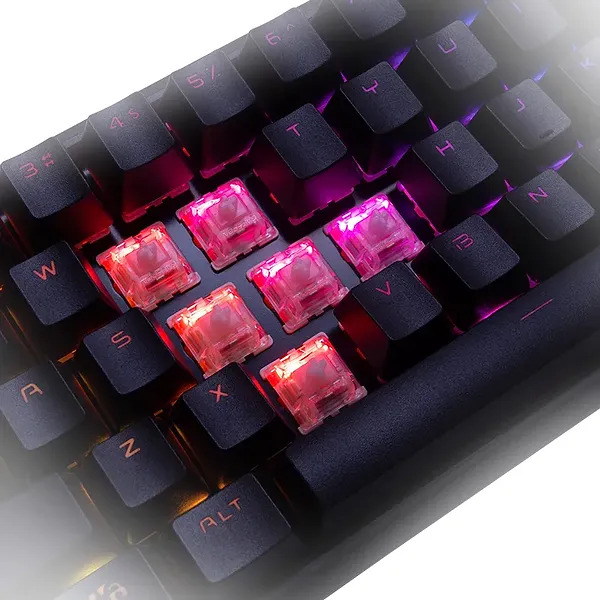 Фото - Клавіатура бездротова ігрова Hator Skyfall HEX ENG Gateron Clear (HTK-665) Black