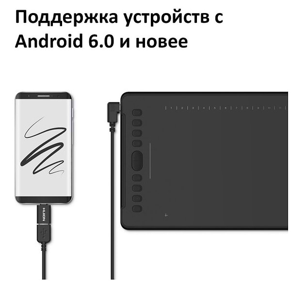 Фото - Графічний планшет Huion H1161 + перчатка