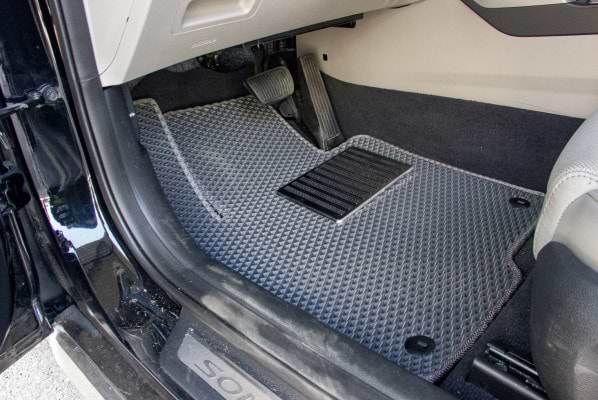 Фото - Коврики ворсовые в салон авто EVAtech Standard для Hyundai Sonata (LF) Hybrid 2014-2019 7 поколение Sedan USA черный кант HY43551CVK5KH5VEB