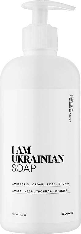 Рідке мило для рук DeLaMark з ароматом амбри кедру троянди орхідеї 500 мл (4820152333148) - Фото 1