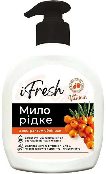 Рідке мило для рук iFresh Vitamin з екстрактом обліпихи 300 мл (4820268102416)
