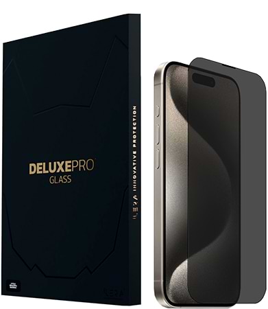 Захисне скло для смартфону ILera DeLuxe Incognito FullCover Glass for iPhone 15 Pro Max (iLInDL15PrMx) - Фото 1