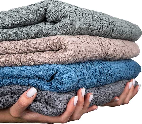 Фото - Рушник для обличчя GM Textile Уельс синій махровий 50х90