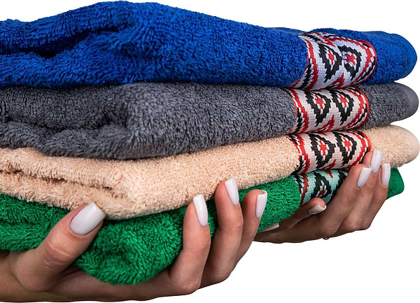 Фото - Рушник для обличчя GM Textile махровий синій Єдність 50х90