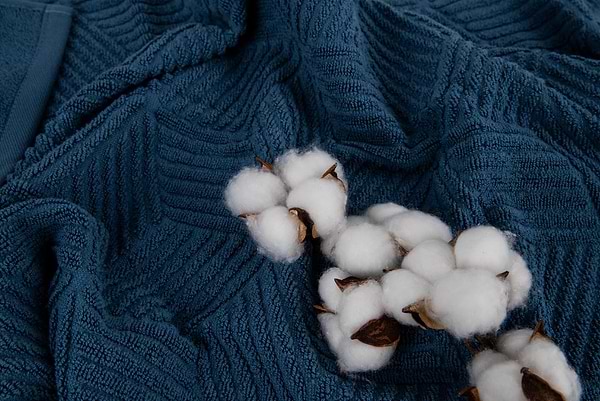 Фото - Рушник для обличчя GM Textile Уельс синій махровий 50х90