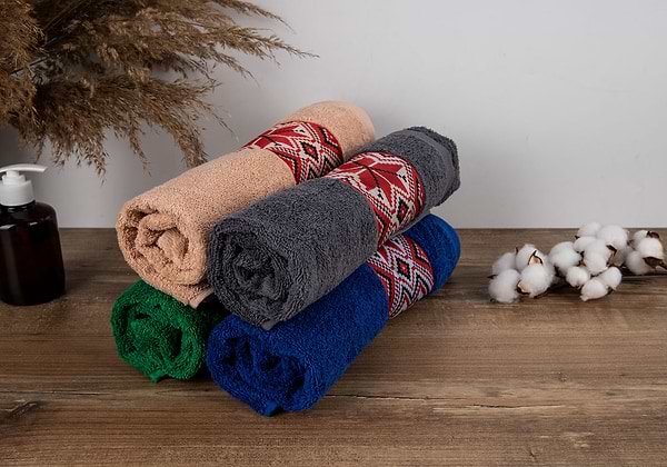 Фото - Рушник для обличчя GM Textile махровий сірий Єдність 50х90