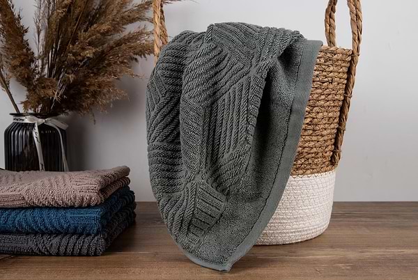 Фото - Рушник банний GM Textile Уельс темно-м"ятний махровий 70х140