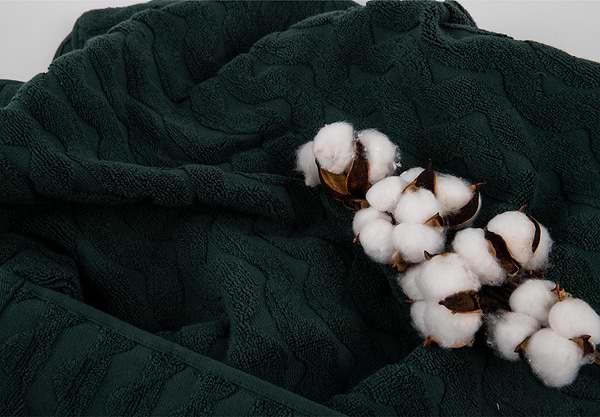 Фото - Полотенце банное GM Textile махровое жаккардовое зеленый (зигзаг) 100х150