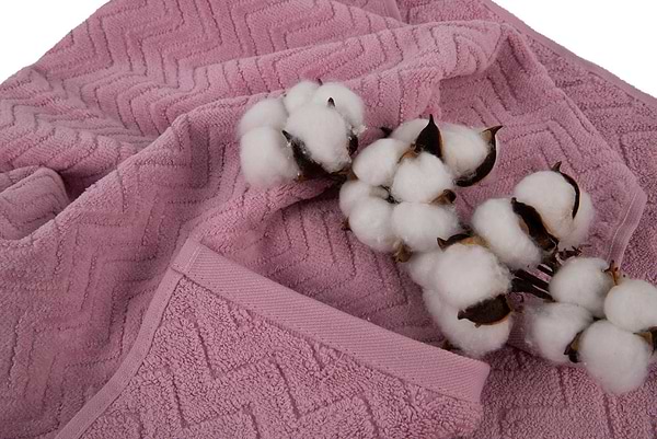Фото - Рушник для обличчя GM Textile махровий жакардовий велюр рожевий 50х90