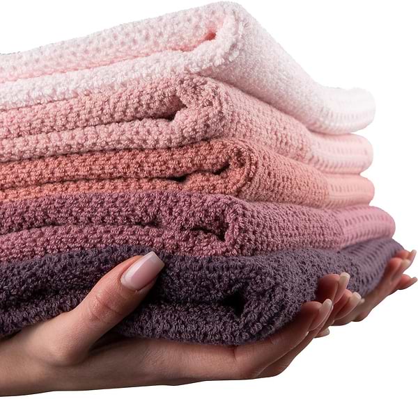 Фото - Рушник для обличчя GM Textile махровий вафельний бордюр світло-бежевий 50х90