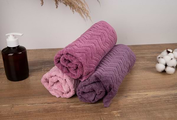 Фото - Полотенце для рук GM Textile махровое жаккардовое велюр темно-фиолетовый 40х70