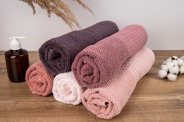 Фото - Рушник для обличчя GM Textile махровий вафельний бордюр темно-коричневий 50х90