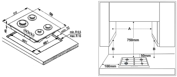 Фото - Варочная панель газовая Indesit THP 641 W/IX/I EE