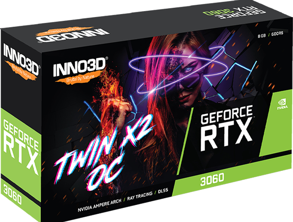 Фото - Відеокарта Inno3D NVIDIA GEFORCE RTX 3060 8GB TWIN X2 OC (N30602-08D6X-11902130)