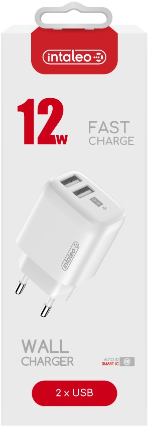 Фото - Мережевий зарядний пристрій Intaleo 12W Fast Charge 2USB 2.4A TCG242 (1283126578281)
