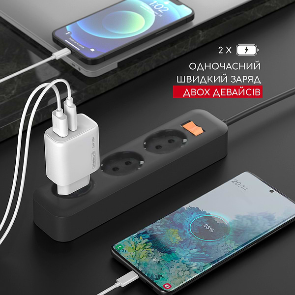 Фото - Уцінка - Мережевий зарядний пристрій Intaleo 30W GAN USB-C PD+USB-A QC 3.0 TCG30GAN (1283126578274)