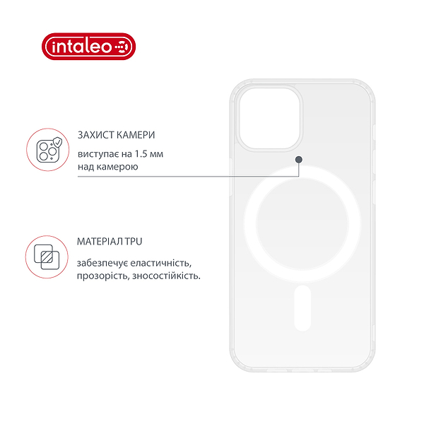 Фото - Чохол для смартфону Intaleo CLEAR for Apple iPhone 13 MagSafe with Box (1283126609626)