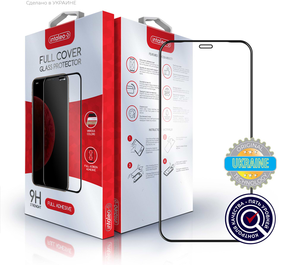 Захисне скло для смартфону Intaleo Full Glue for Apple iPhone 12 Pro (1283126506420)
