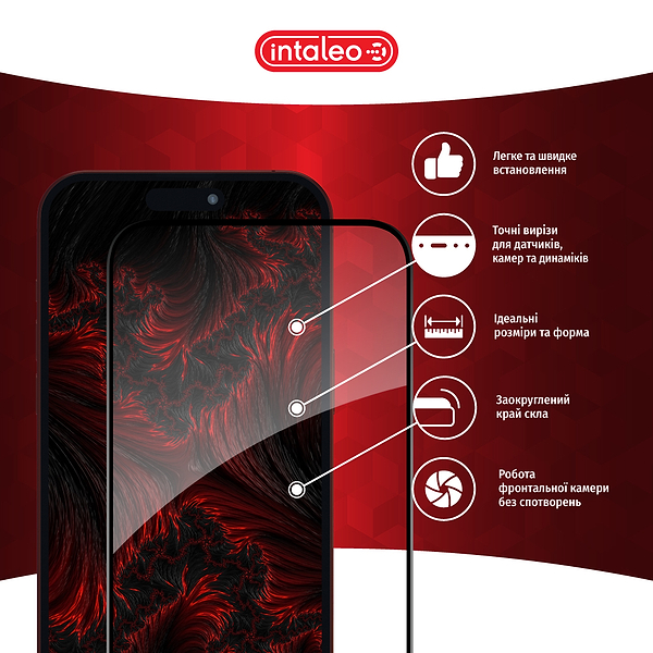 Фото - Защитное стекло для смартфона Intaleo Full Glue for Apple iPhone 15 Pro Max (1283126575457)